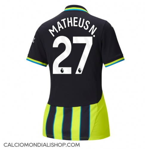 Maglie da calcio Manchester City Matheus Nunes #27 Seconda Maglia Femminile 2024-25 Manica Corta